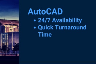 draw architectural plans in autocad 2d for your project