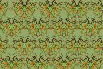 design motif by hand and its repeat pattern