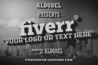 replicate your logo design or text in old cinema effect
