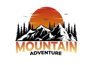 do eye catching mountain logo design for your business