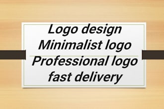 help you in minmalist logo design in 12hours