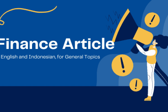 write finance article in english and indonesian