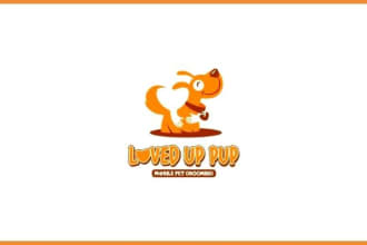 be draw your cat, dog or cute animal pet logo design