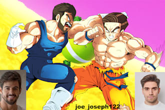 draw any dragon ball z character or any anime
