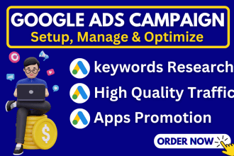 setup, optimize and manage your google ads adwords campaign