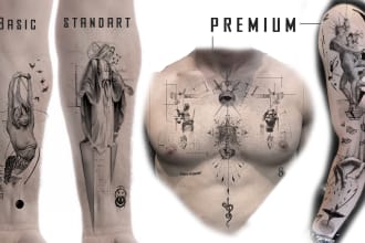 create a custom and unique tattoo design for you