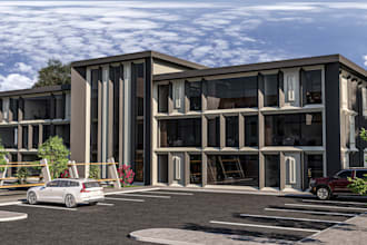 do architectural design 3d modeling and rendering for stores and shops