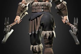 do 3d character modeling , 3d realistic character design,rigging,game character