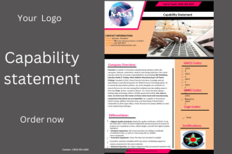 design clean and attractive capability statement