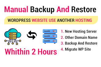 transfer wordpress website to another hosting and backup restore