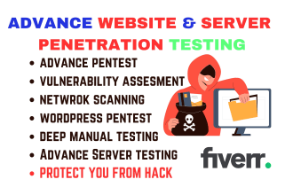 do advance penetration on web site,pen test server and vulnerability assessment