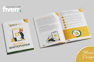 design unique white paper and whitepaper crypto