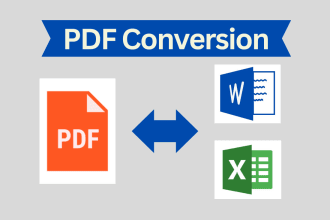 do file conversion or PDF conversion expert and PDF to word