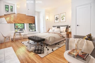 do virtual staging , declutter , virtual renovation