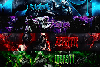 design 3d call of duty banner and logo for twitch