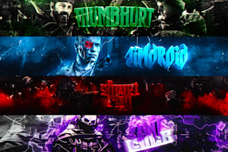 design 3d call of duty banner and logo for youtube,twitch,discord,kick
