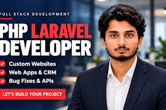 be your full stack PHP laravel developer for custom web applications