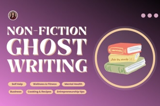 ghost write a non fiction ebook on any topic