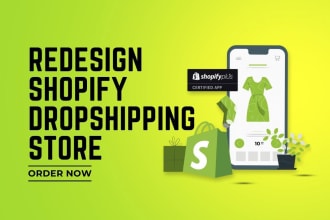clone or redesign profitable shopify dropshipping store, shopify website