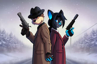 draw a furry character illustration