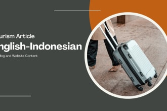 write tourism article in english and indonesian