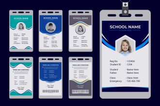 create student id card designs for school and college