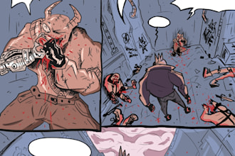 do comic panels and pages for you project