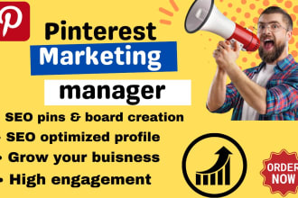 be your professional pinterest marketing manager and SEO expert