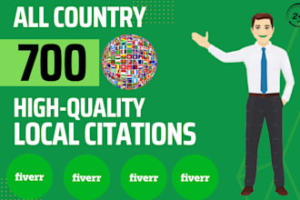 high quality 700 all countries local citations