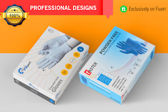 create unique gloves box design and packaging design