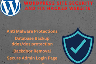 ensure wordpress site security and fix hacked website