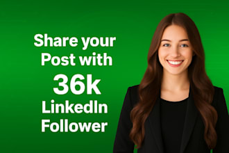 share your linkedin post to my 36k connections