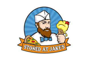 make a superb cream and pizza logo for your business
