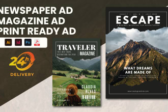 design creative magazine ad, postcard, flyers, event and party poster