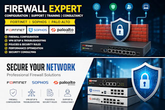 configure and support fortinet, sophos, palo alto firewalls