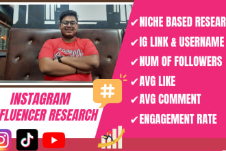 research influencers on instagram,tiktok,youtube for influencer marketing