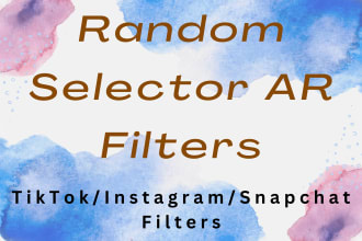 create random selector filter for instagram or snapchat or tiktok