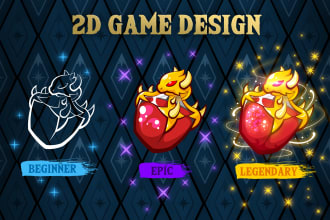 design 2d icon, object, asset and UI for your game