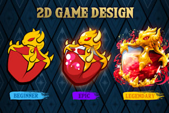 design 2d icon, object, asset and UI for your game