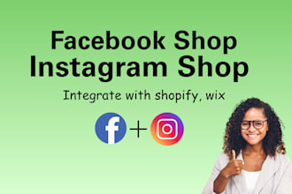 setup facebook and instagram shop, fix checkout url issue