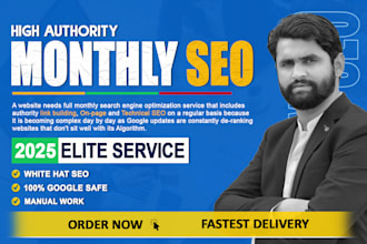 do monthly website on page and off page SEO dofollow backlinks building service