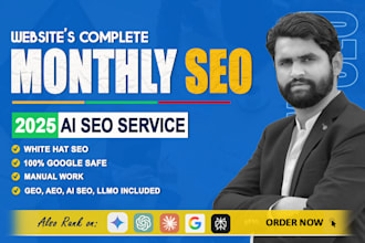 do monthly website GEO, aeo and local SEO off page backlinks building service