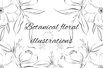 design exquisite botanical illustrations stunning, detailed