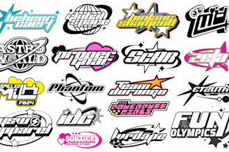 create logo y2k and streetwear style for your brand in 24 hours