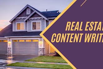 write engaging real estate blog or articles