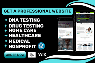 healthcare staffing, dna testing, home care, medical, non profit website
