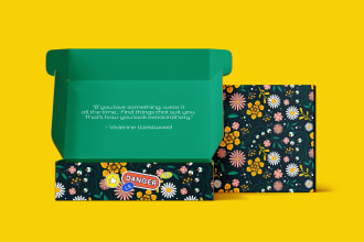 do impressive amazon product packaging, box design with realistic 3d