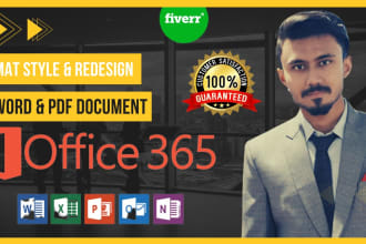 create format design a microsoft documents word and PDF