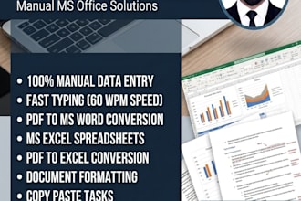 do manual data entry, fast copy paste, and expert typing work in ms office