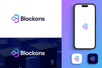 design a crypto, finance, startup, security, technology, app or tech logo